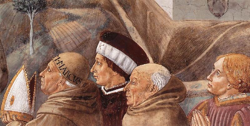 GOZZOLI, Benozzo Scenes from the Life of St Francis (detail of scene 7, south wall) gh Sweden oil painting art